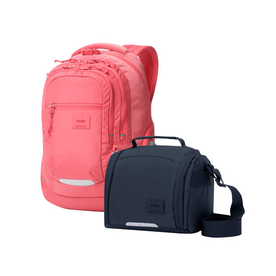 Kit mochila + portameriendas eco-friendly Claret Red/Salute image number 1